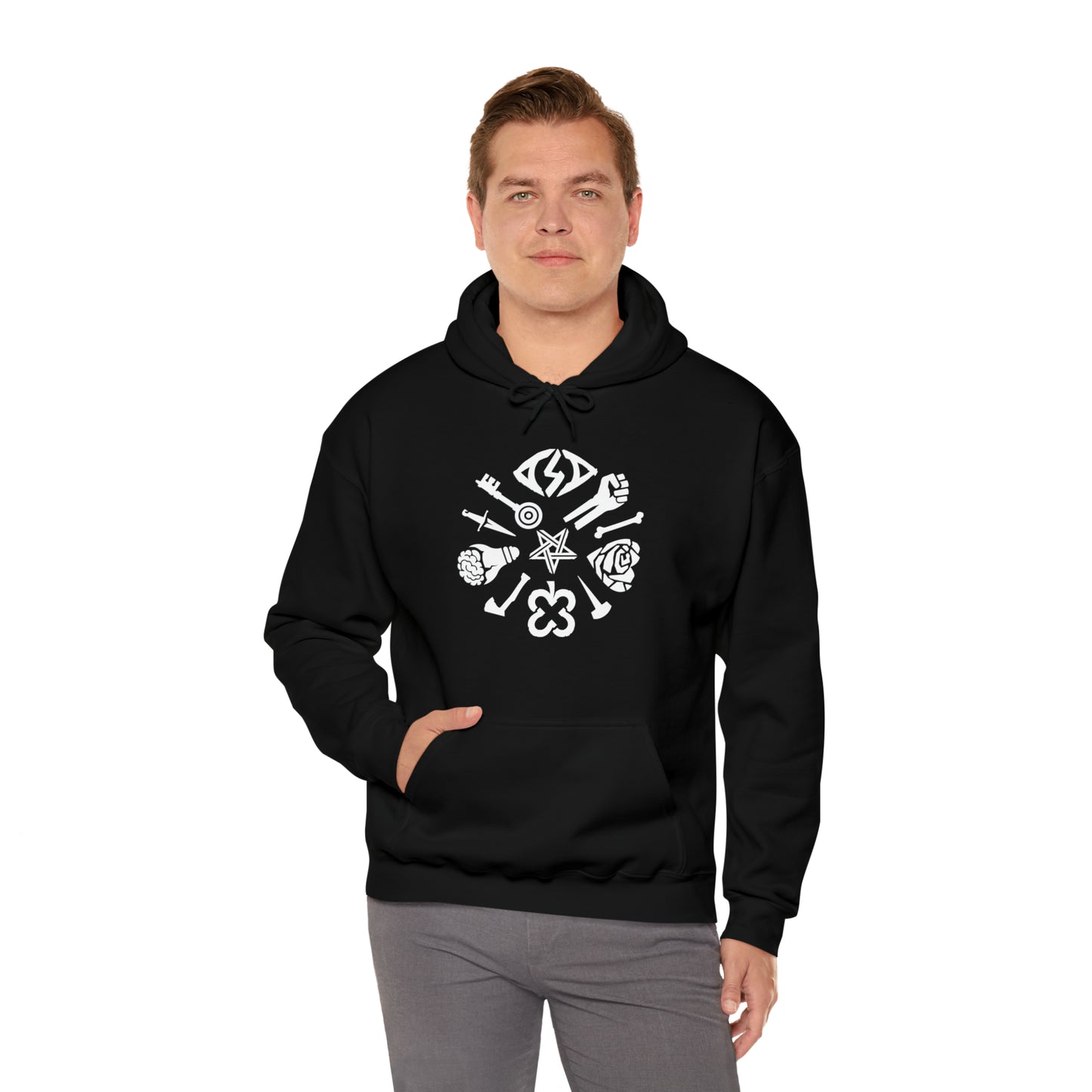 SHIVER Unisex Black Wheel Hoodie