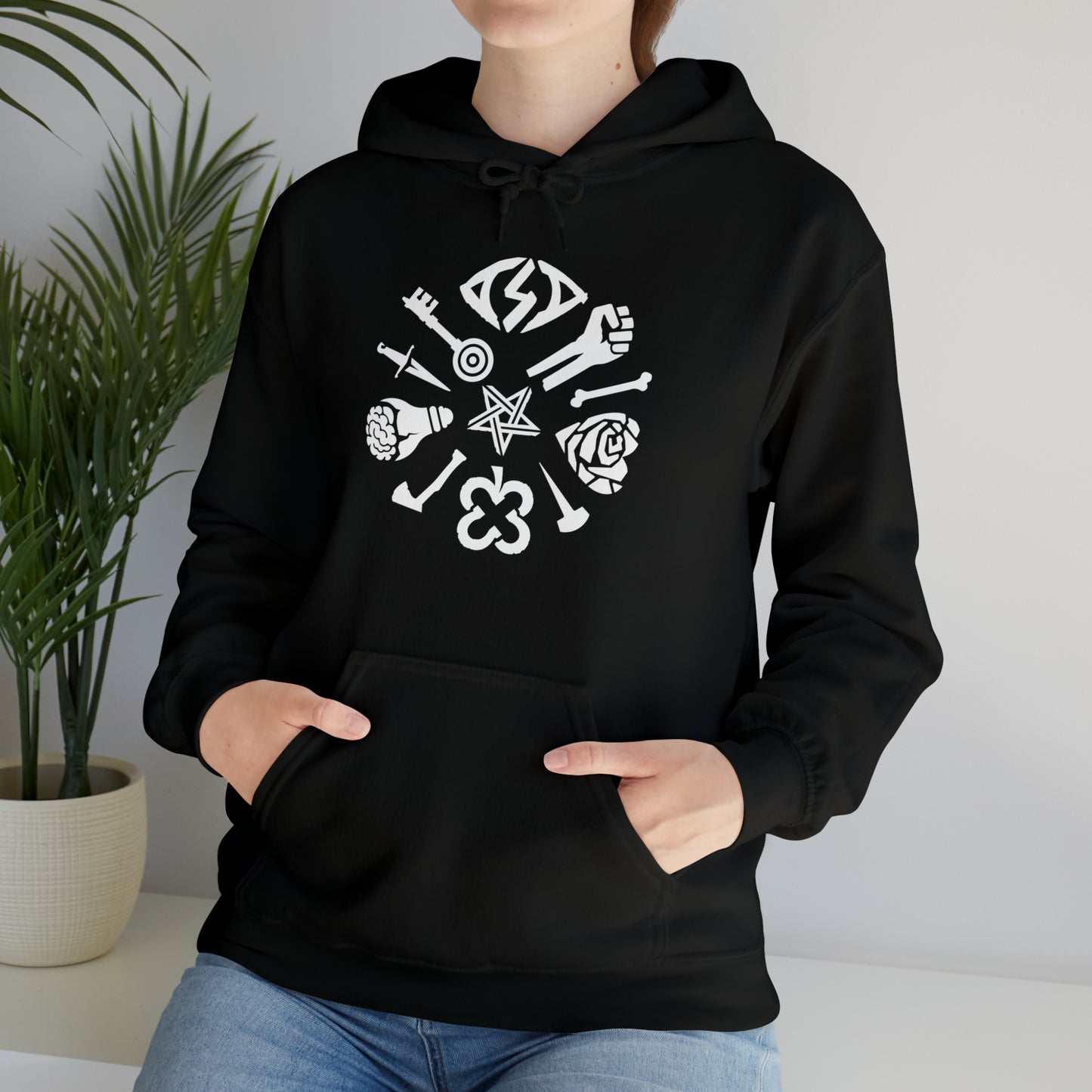 SHIVER Unisex Black Wheel Hoodie