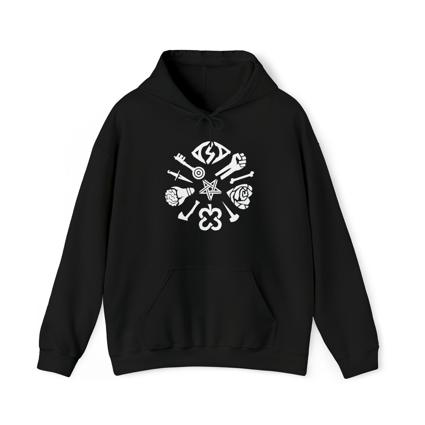 SHIVER Unisex Black Wheel Hoodie