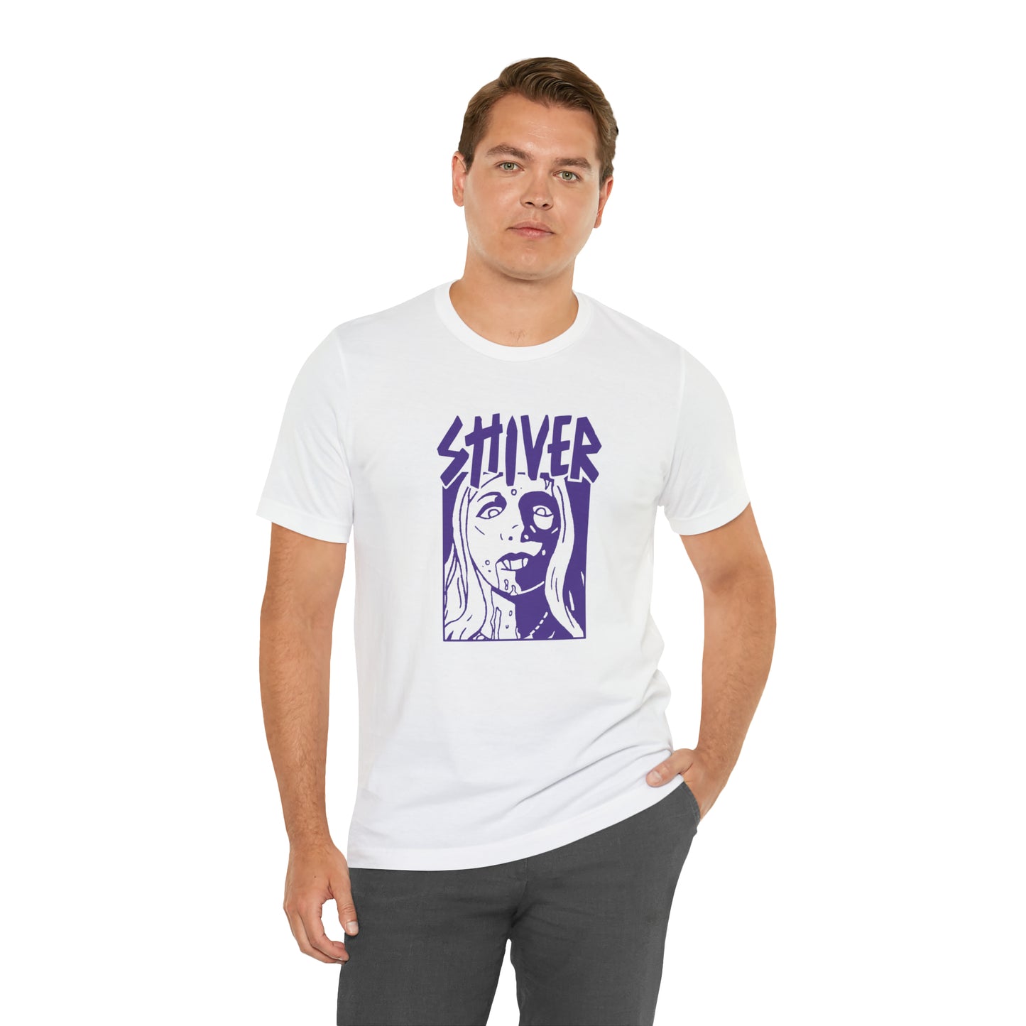 SHIVER Unisex White Vamp T-shirt