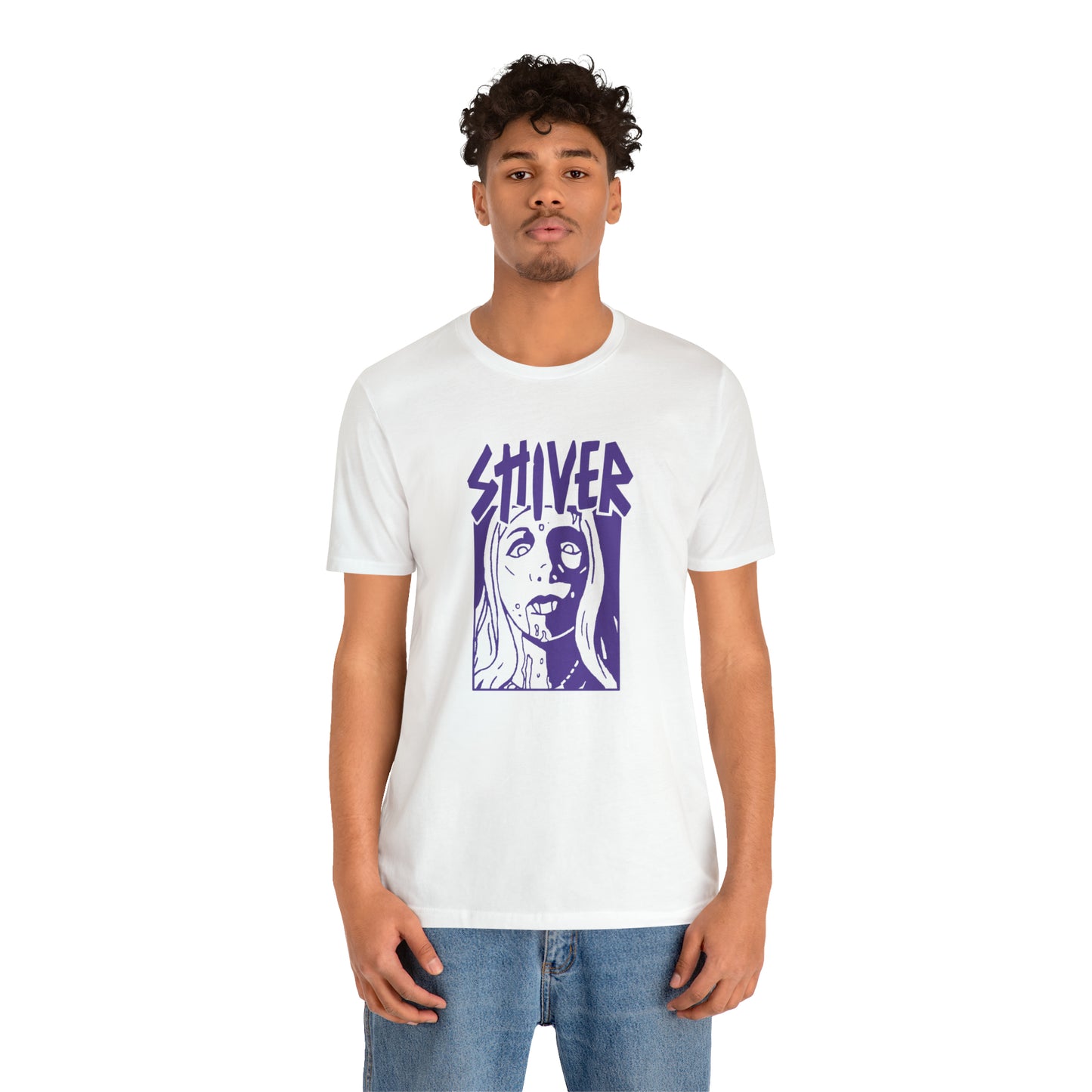 SHIVER Unisex White Vamp T-shirt