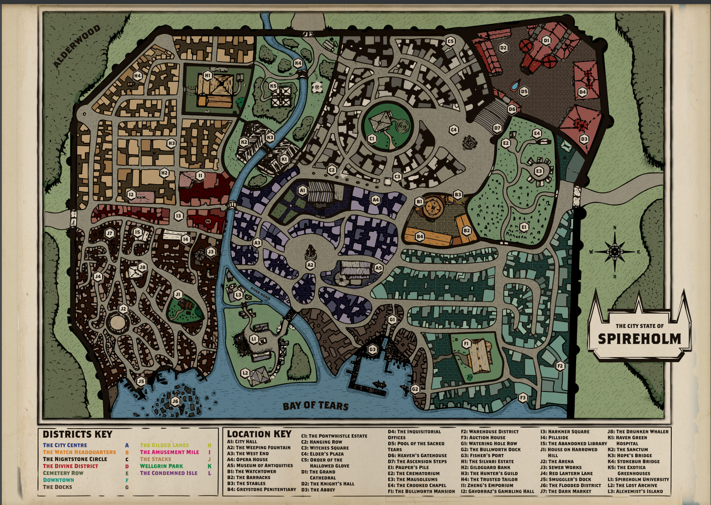 Spireholm Map