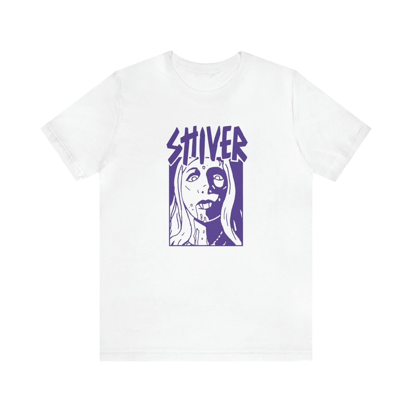 SHIVER Unisex White Vamp T-shirt
