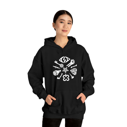 SHIVER Unisex Black Wheel Hoodie
