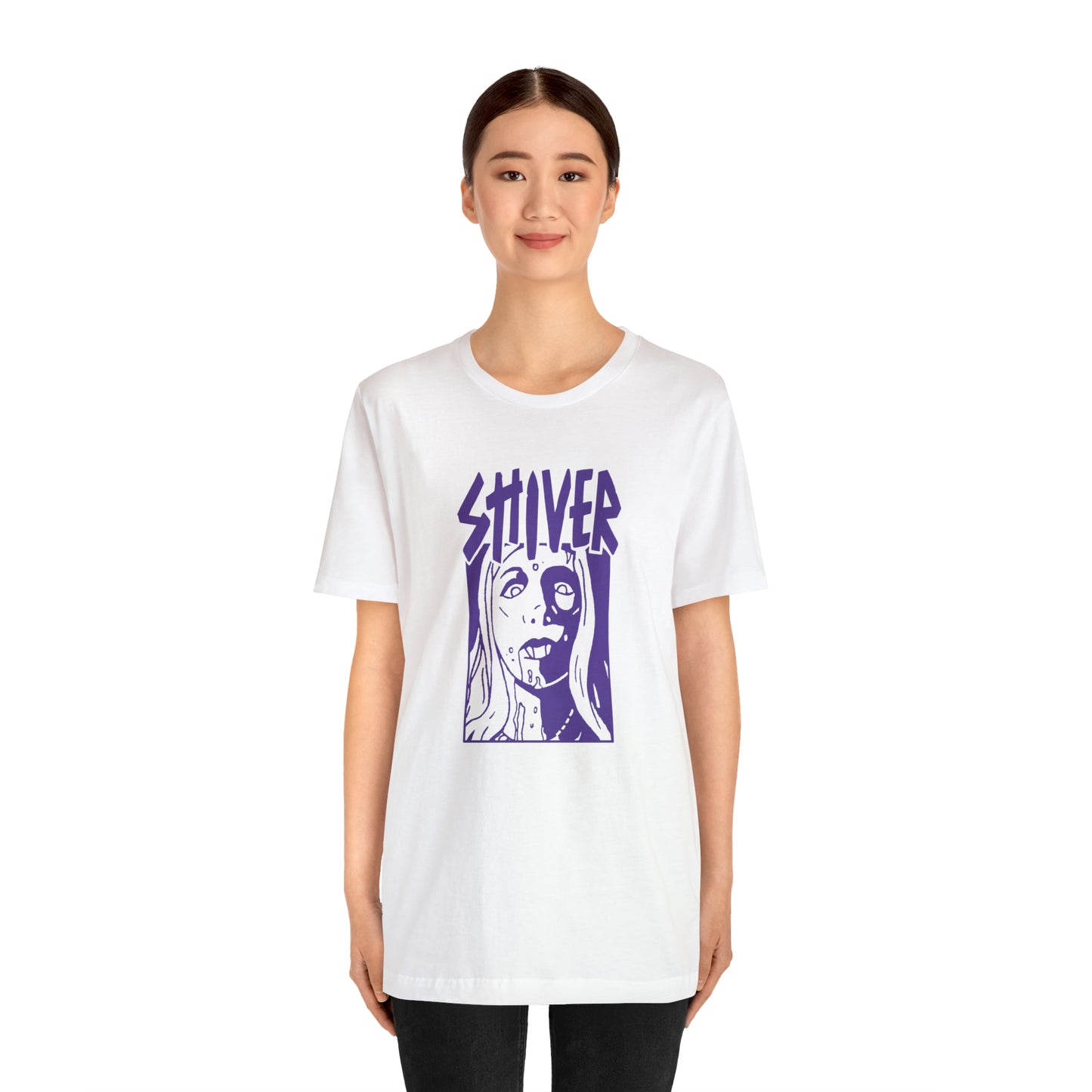 SHIVER Unisex White Vamp T-shirt