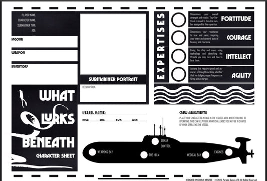 What Lurks Beneath - Character Sheet (Digital)