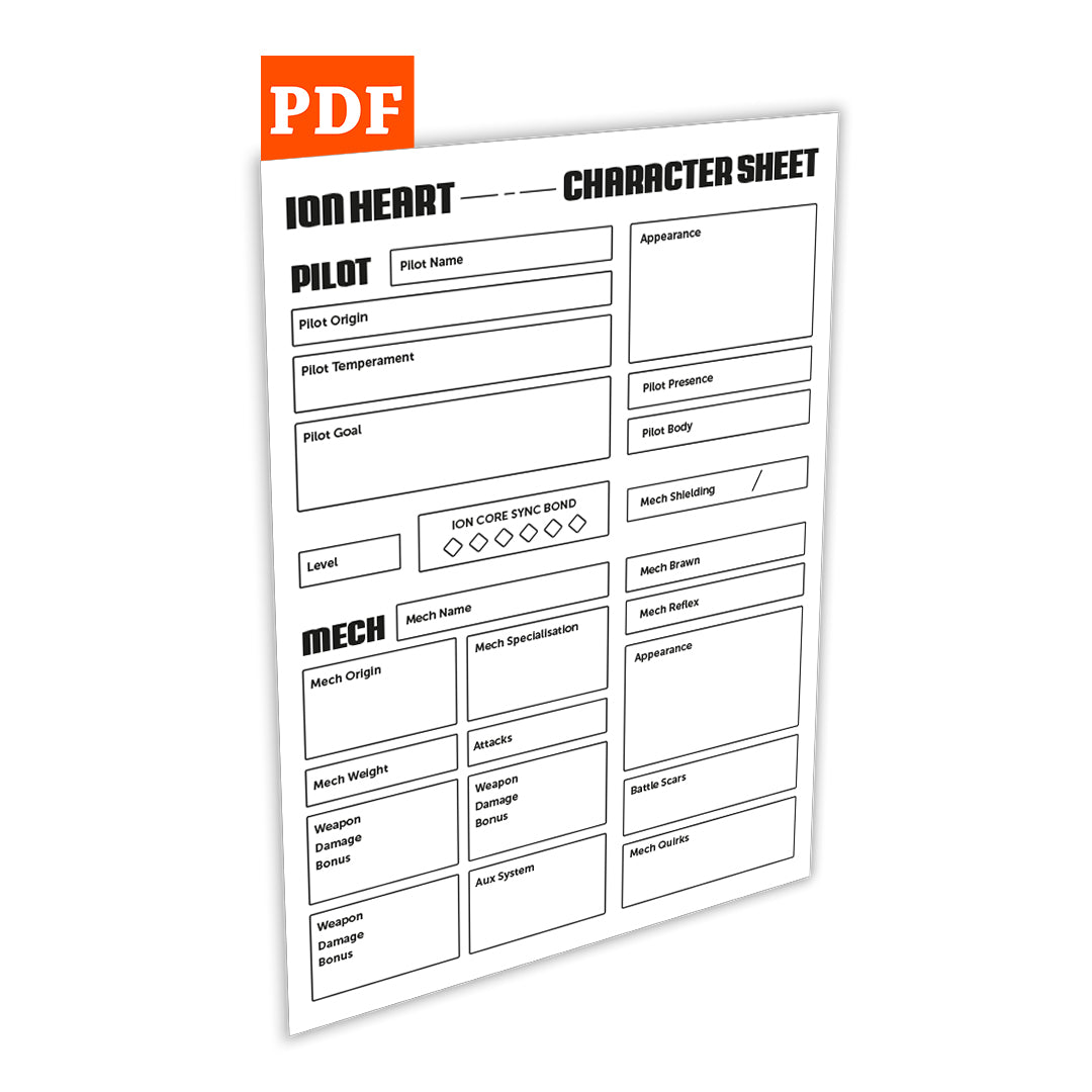 Character Sheet - ION Heart